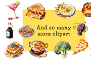 Food Clipart Mega Bundle, a Food Illustration by PaintPixelCo (Thumbnail 12 of 19)