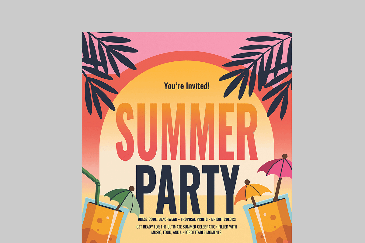 Summer Club Party Flyer Template, a Flyer Template by MightyDesign (Photo 4 of 8)