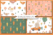 Bunny Driver clipart & paper set, a Pattern Graphic by Poppymoondesign (Thumbnail 5 of 7)