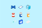 Health Isometrics Illustration Set, a Healthcare Illustration by studiogstock (Thumbnail 2 of 3)
