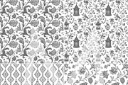 Charcoal Gray Toile Digital Papers, a Pattern Graphic by Maishop (Thumbnail 4 of 7)