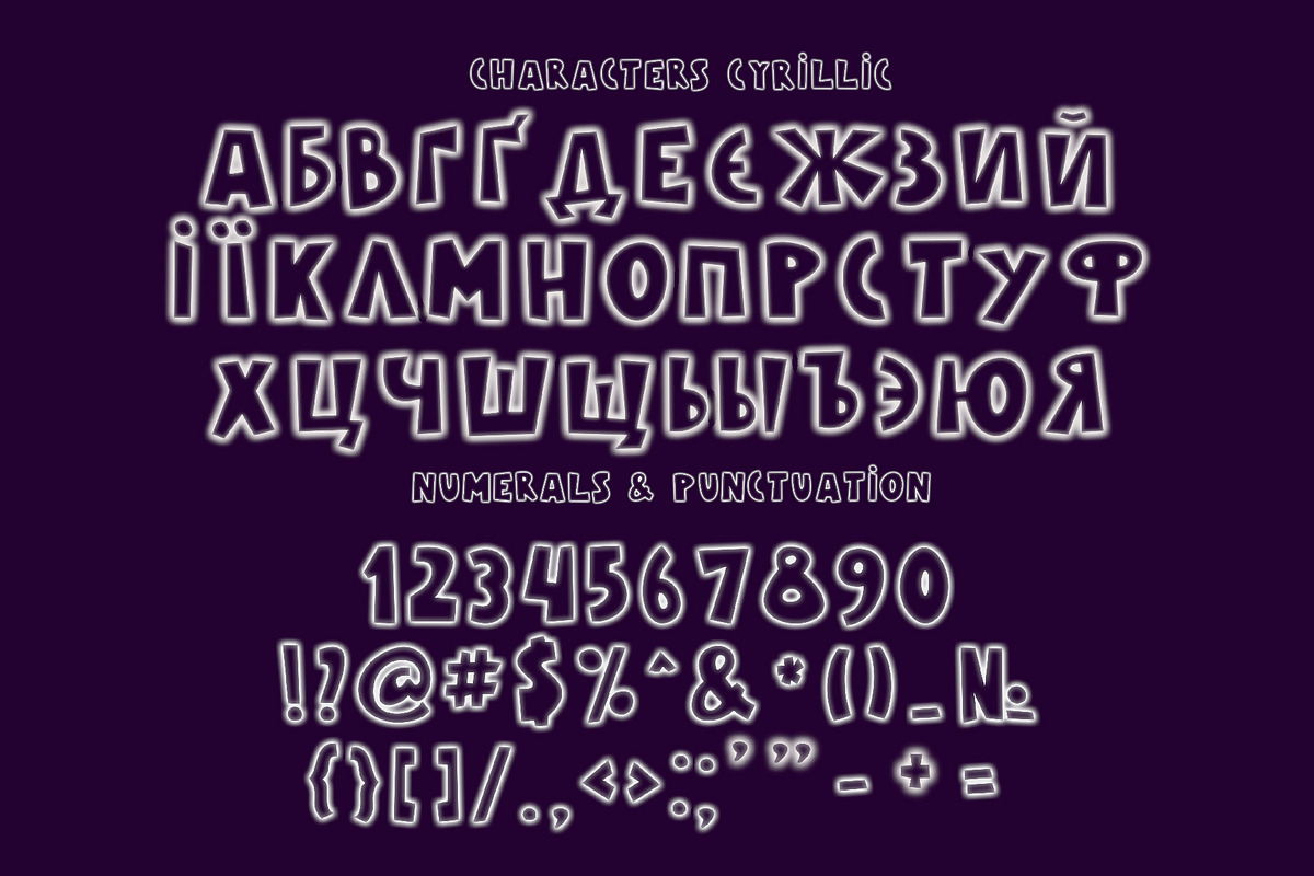 Galaxy Color Bitmap Font preview 3
