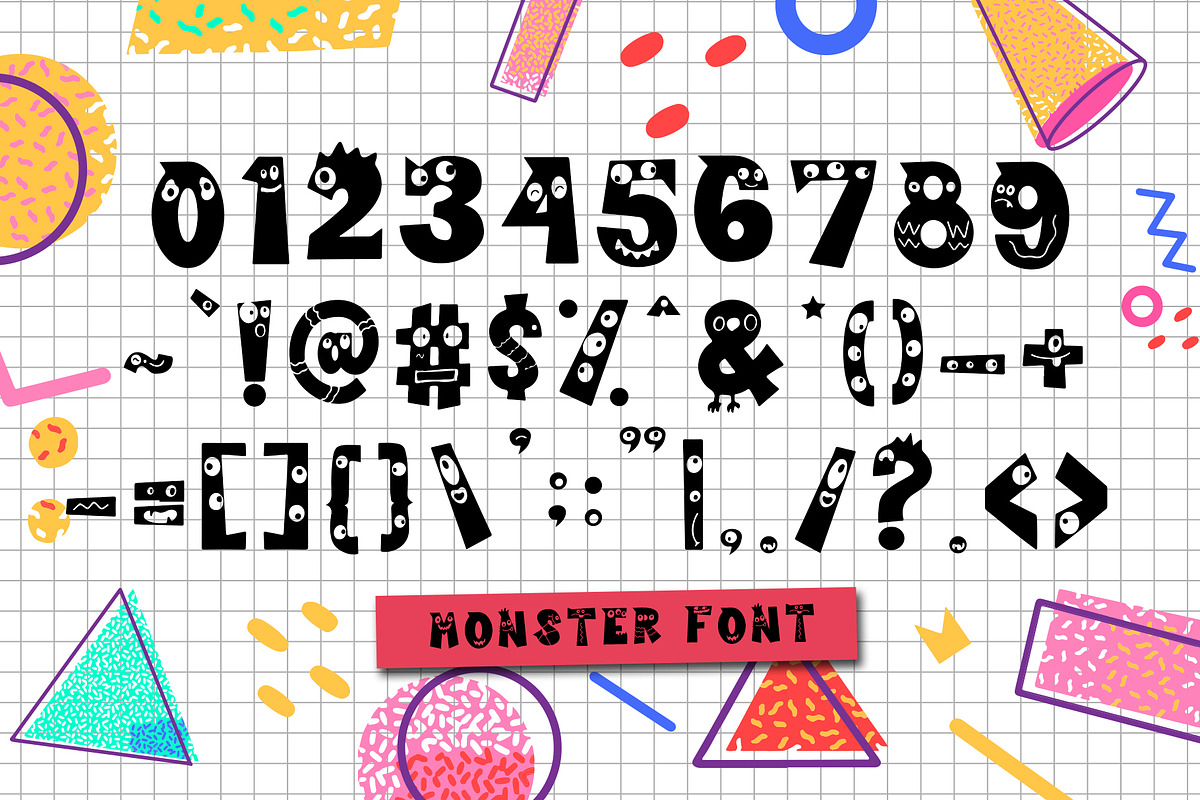Cutie Monster - Monster Font preview 3