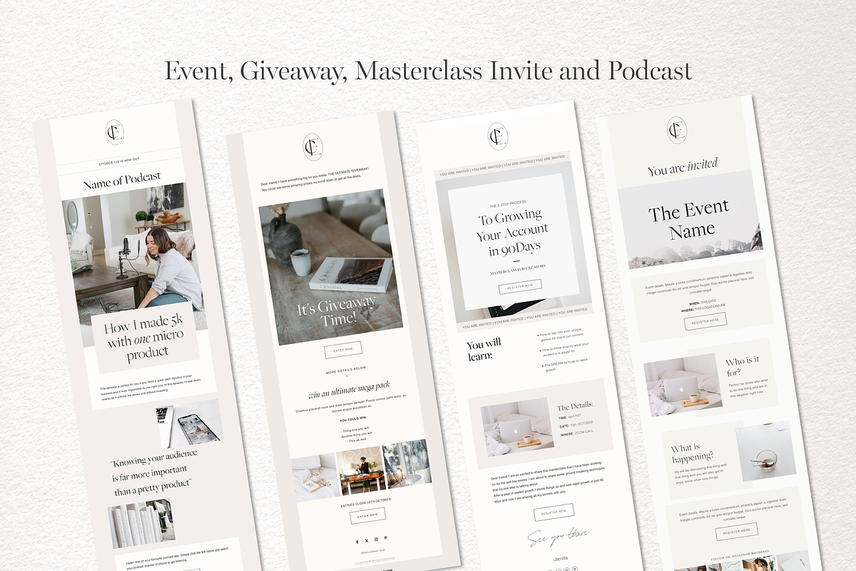 Flodesk Email Template Bundle, an Email Template by Tabitha Emma (Photo 7 of 10)