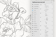 Procreate flower stamp, roses brush, a Brush Add-On by AnnaPolitmerskaja (Thumbnail 4 of 4)