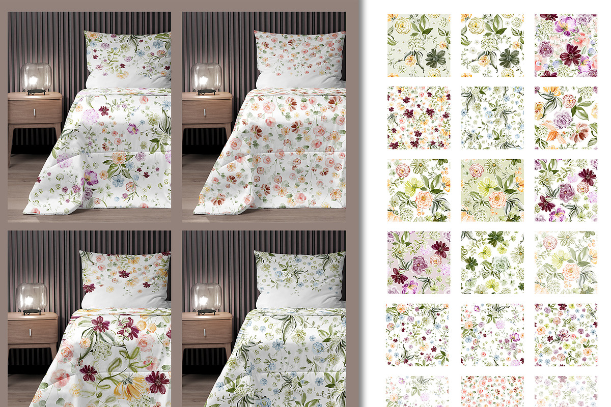 Summer Flowers Watercolor Clipart, a Decorative Illustration by LenArt (Photo 7 of 14)