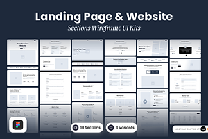 Landing Page & Website Sections Kit, an UI Kit Template by SLAB! Design