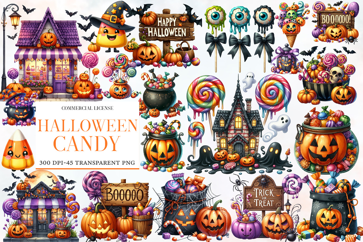 Halloween Candy Clipart, an Illustration by Designworld (Photo 1 of 6)