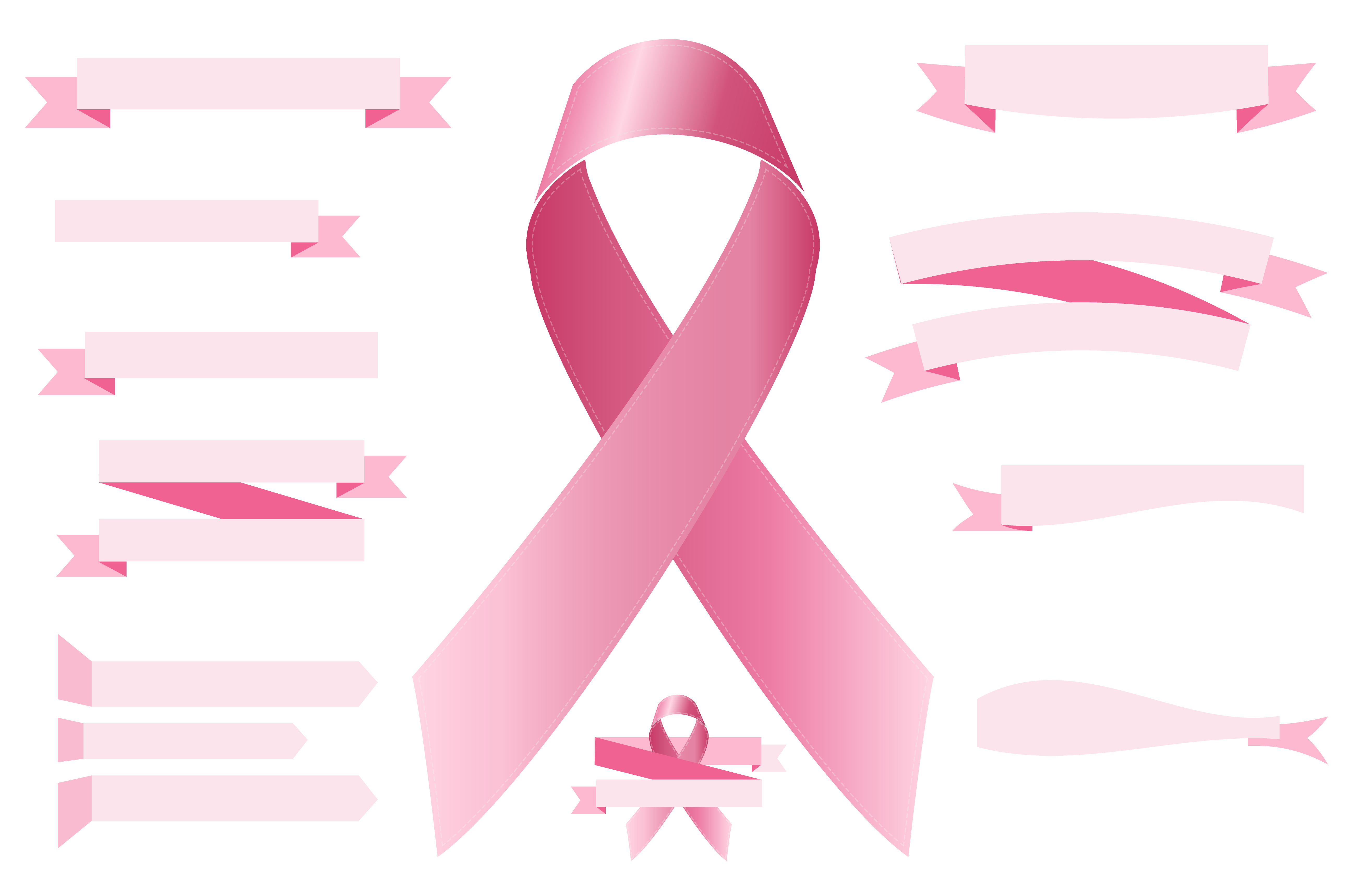 set of pink ribbons, an Illustration by pashigorov