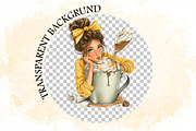 Summer Quirky Coffee Girl Clipart Bu, an Illustration by SVGArt (Thumbnail 7 of 9)
