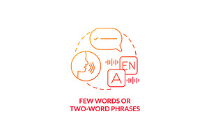 Few Words And Two-word Phrases Icon