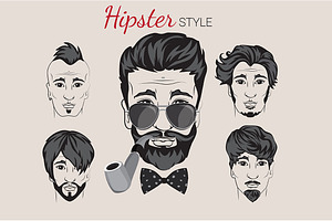 Hipster Design Set.