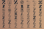 Letter Z Logo Bundle ZZ Monogram Set, a Branding & Logo Template by Pixel Design (Thumbnail 2 of 6)