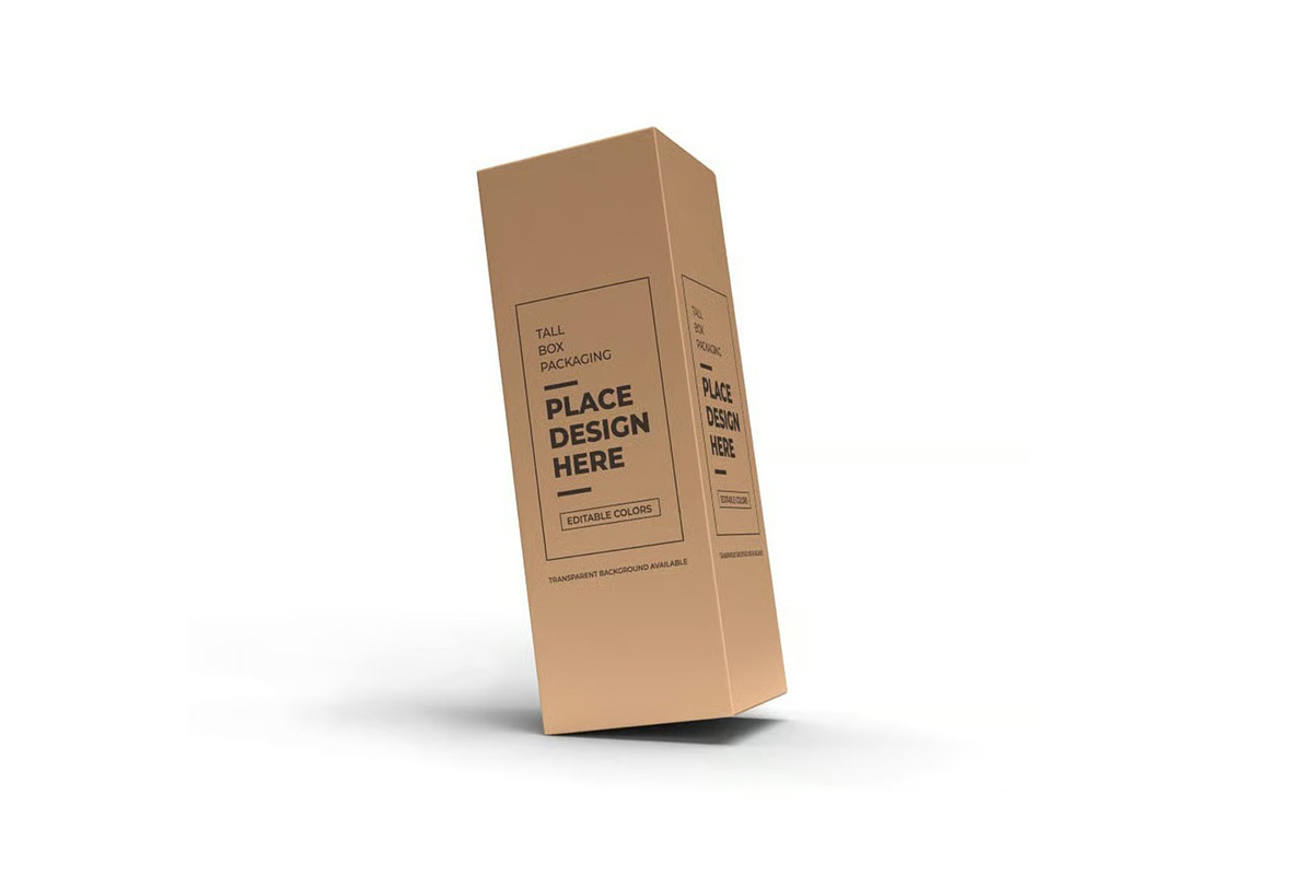 Tall Box Packaging Mockup Template, a Packaging Mockup by DesignRushMarket (Photo 10 of 11)