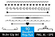 90 Simple Dividers Mega Pack, an Object Graphic by The Digital Download Shop (Thumbnail 1 of 4)