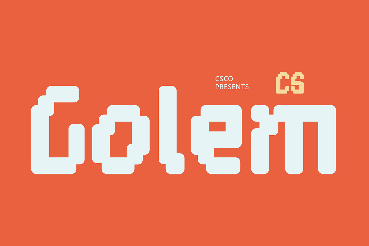CS Golem – Pixel Font, a Sans Serif Font by Craft Supply Co. (Photo 1 of 8)