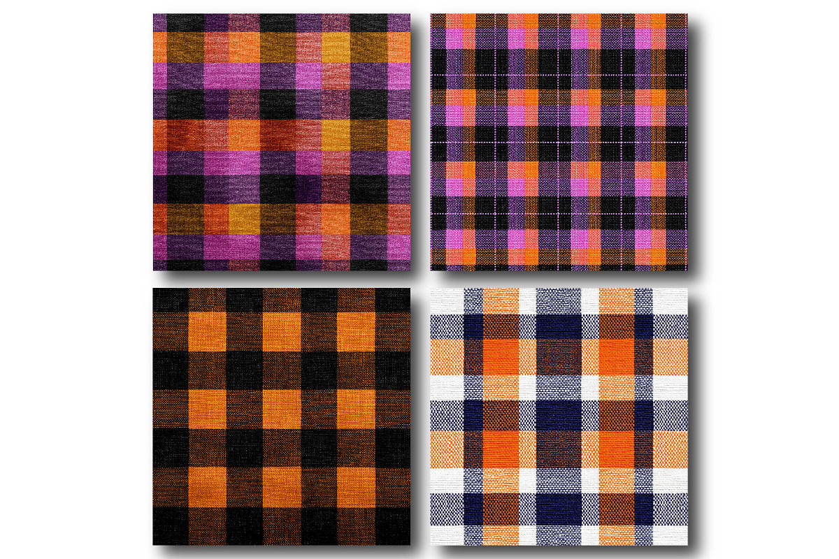 Halloween Check Patterns, a Texture Illustration by DreamPrint404 (Photo 3 of 4)