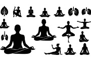 Yoga Meditation Silhouette Vector Bu, an Illustration by Artivon (Thumbnail 36 of 40)
