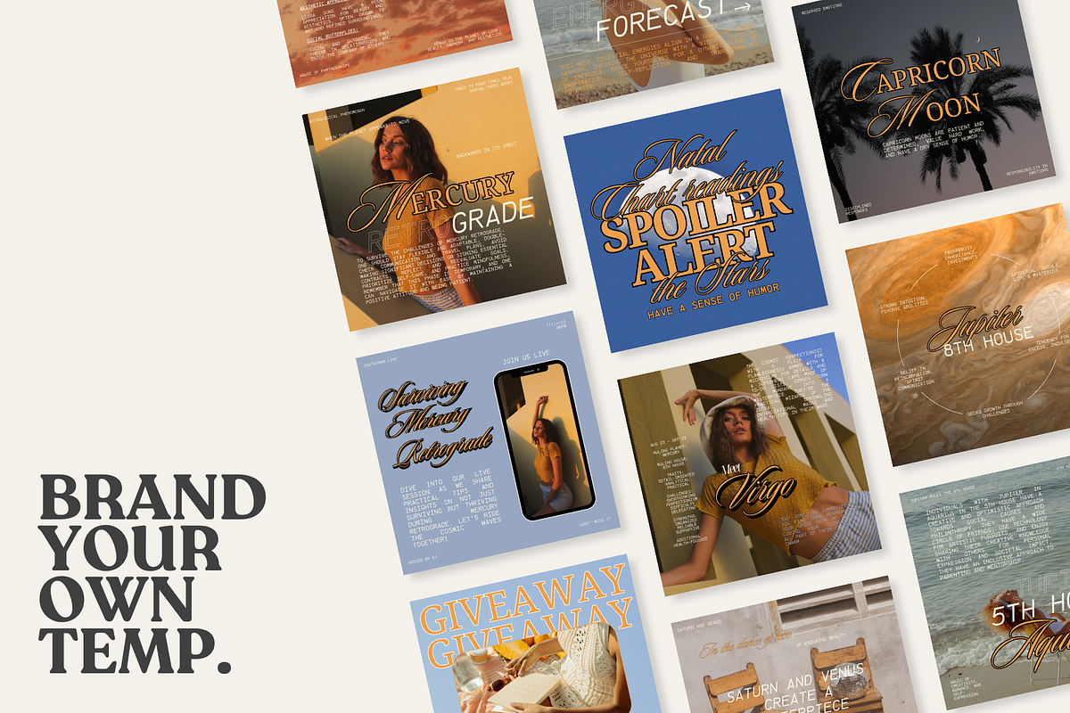 Astrology Canva Templates, a Social Media Template by BYOTstudios (Photo 5 of 10)