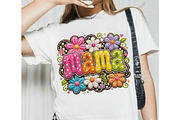 Yarn Floral Mama, Mothers Day PNG, a Transportation Illustration by DreamCafeArt (Thumbnail 2 of 5)