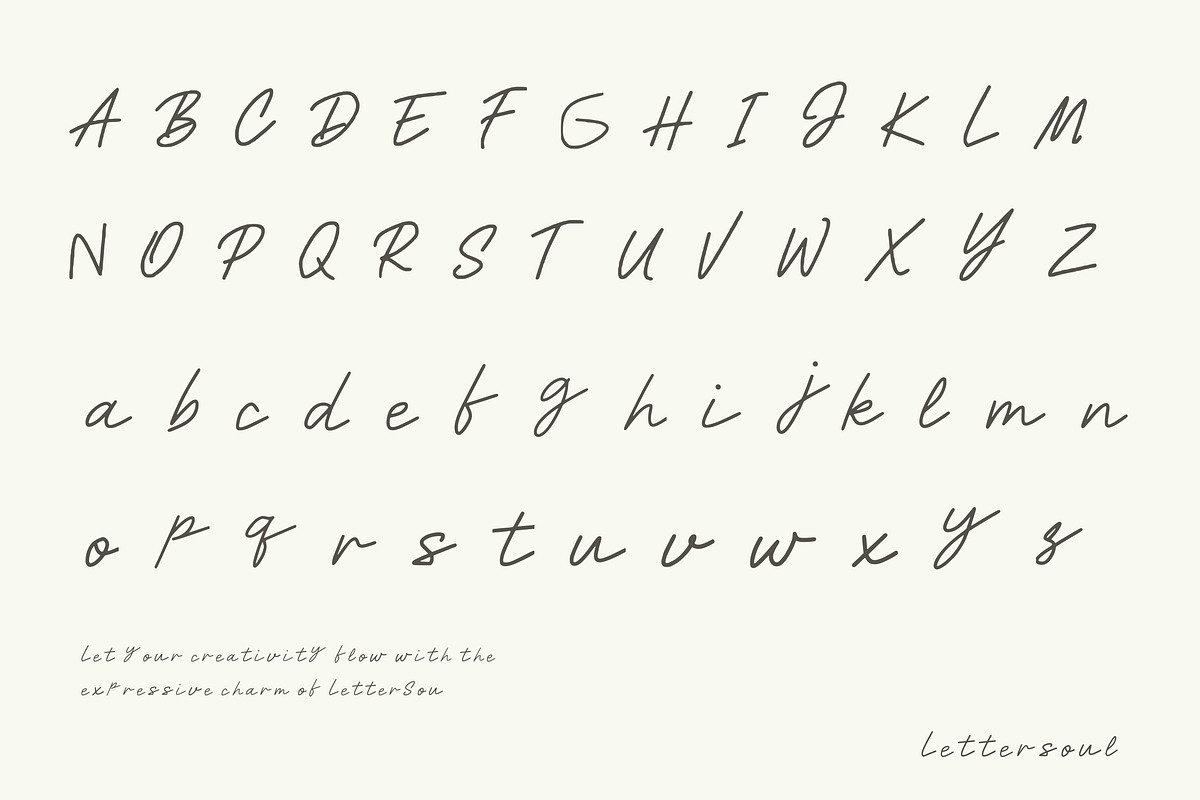 Lettersoul – Handcrafted Style, a Handwritten Font by adenpinkstore (Photo 2 of 4)