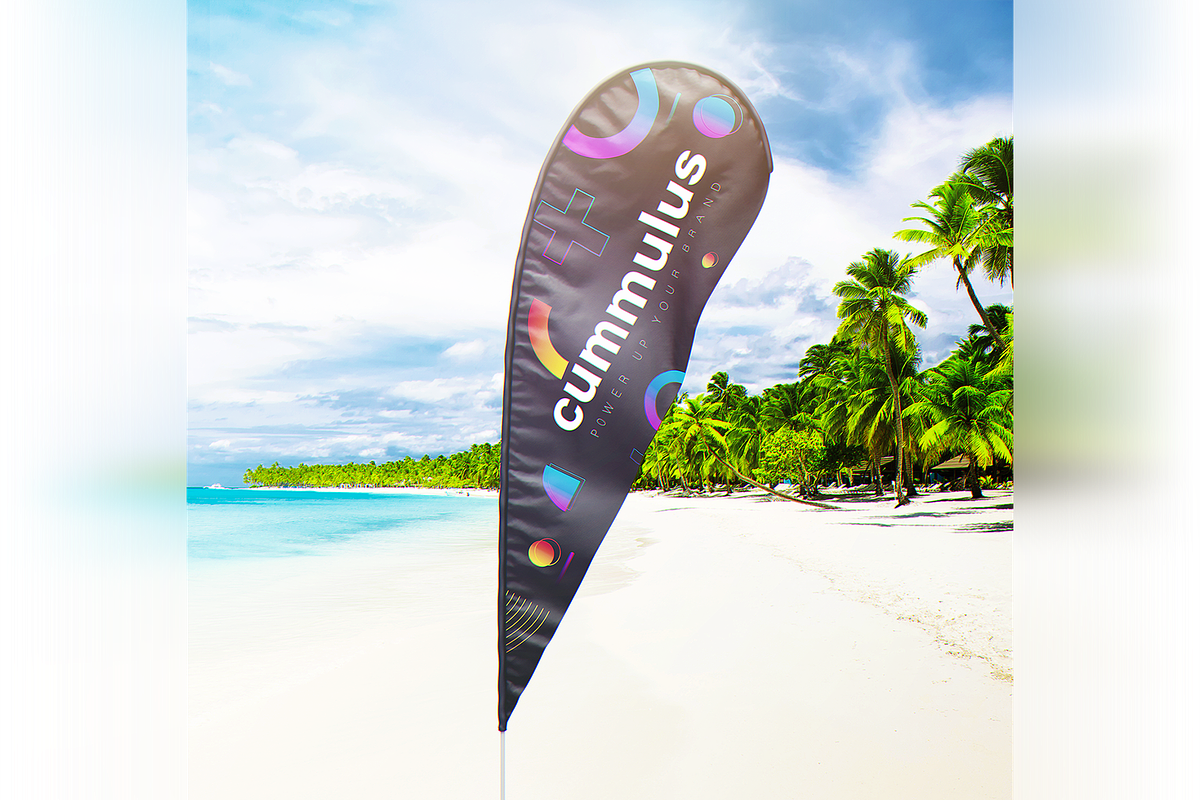 Quill Feather Bow Sail Flag MockUp, an Advertising Mockup by coloformia (Photo 12 of 15)