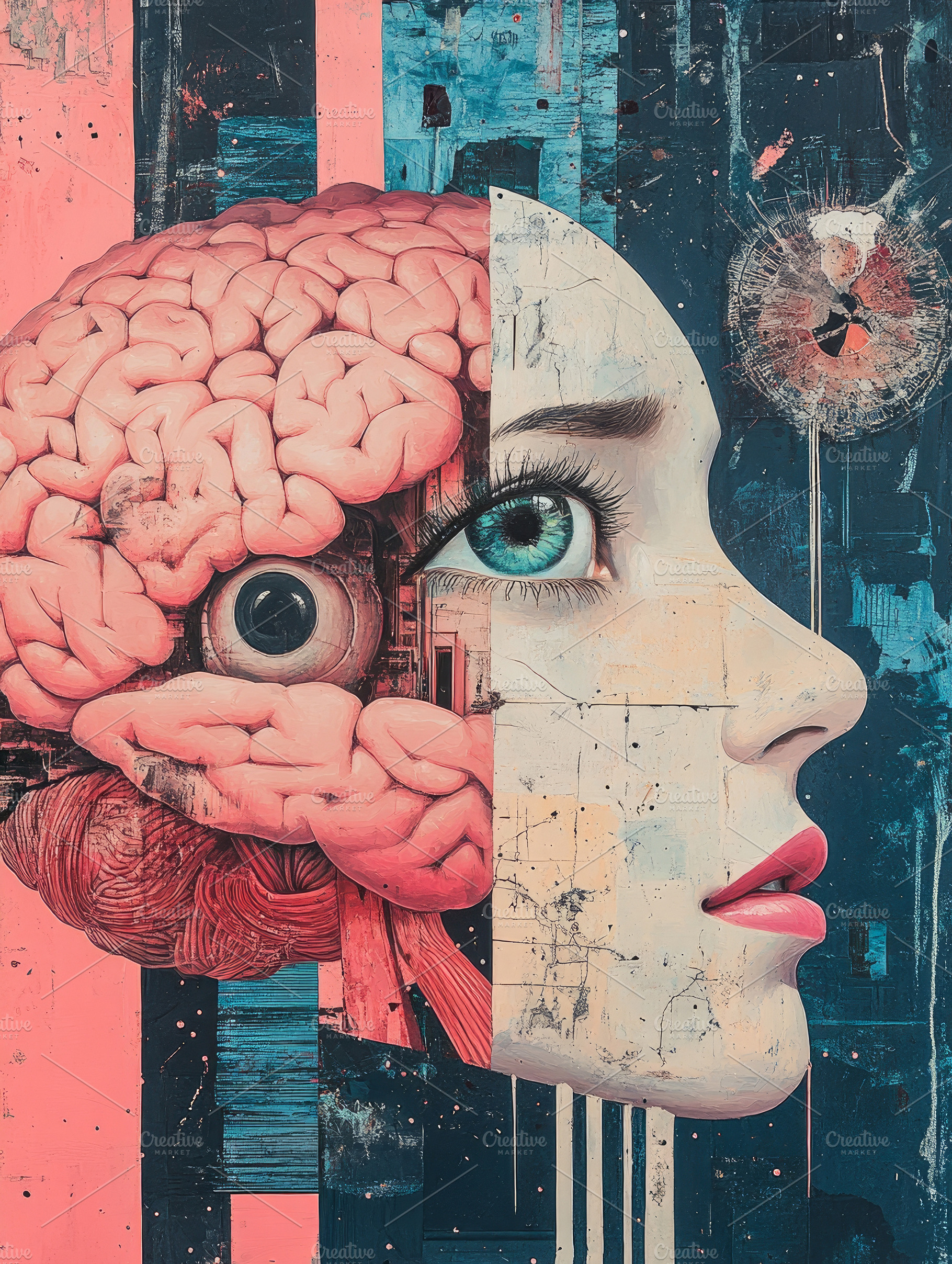 human brain and subconscious. collage, a Photo by Pictures for you!!!!!!!!!
