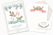 Wedding Birds, gouache clipart, an Illustration by swiejko (Thumbnail 4 of 5)