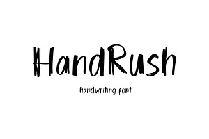 HandRush Handwriting Font