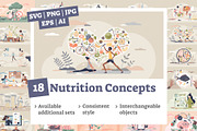 18 Nutrition Concepts V2, an Animal Illustration by VectorMine (Thumbnail 1 of 8)