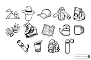 Camping Doodle Hand Drawn, an Object Graphic by SLAB! Design (Thumbnail 2 of 3)