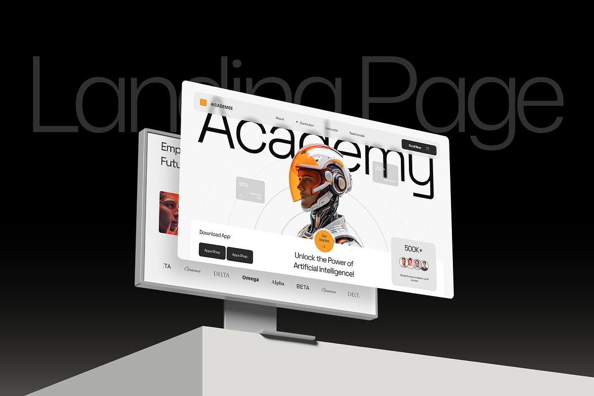 Aicademee - Landing Page Template preview 2