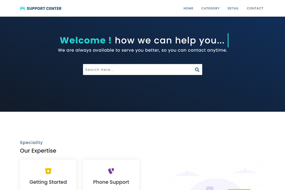 Support Center - Knowledge Base HTML, a HTML Template by Design Collection (Photo 2 of 6)