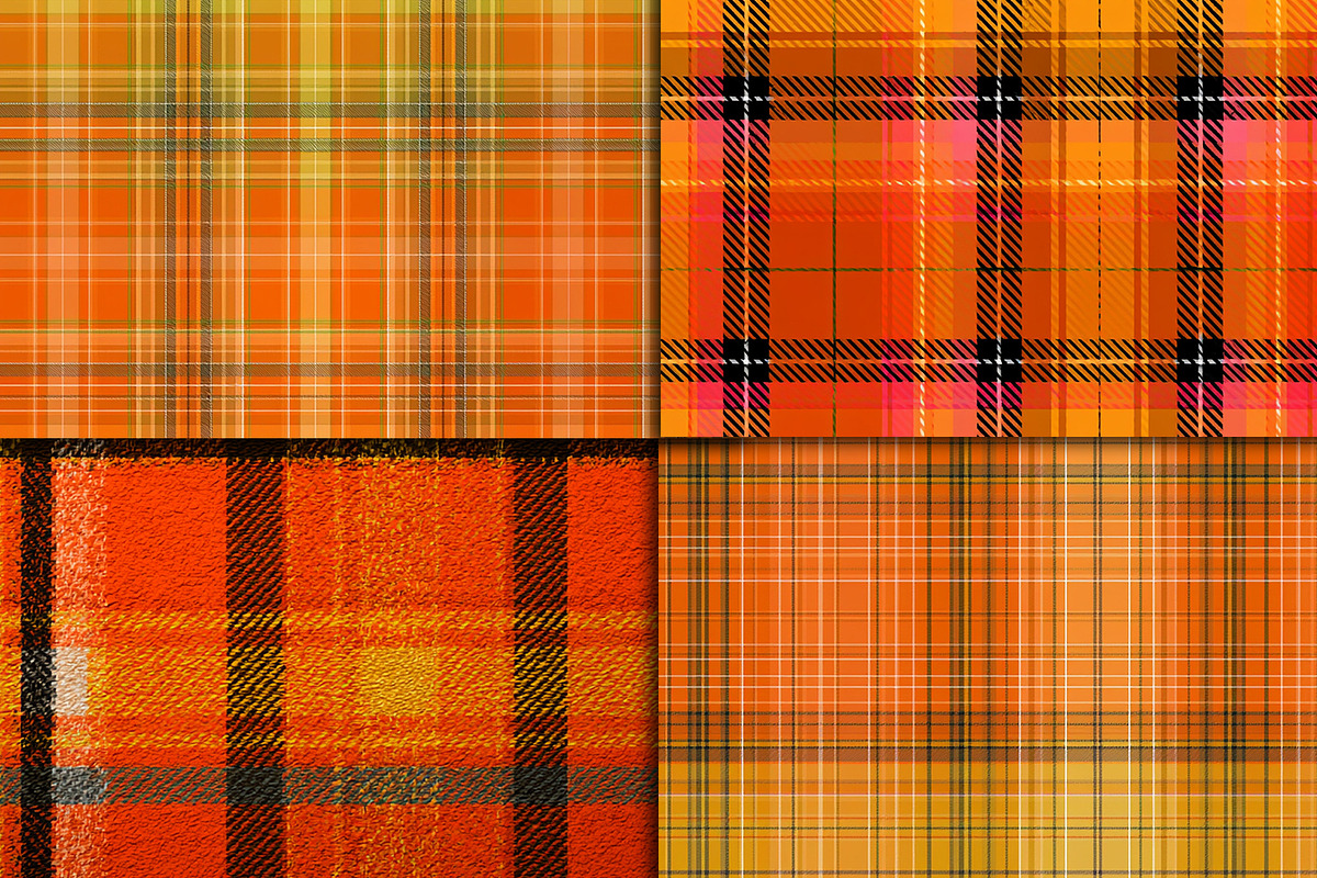 Orange Plaid Halloween Paper 12x12, a Texture Illustration by Area (Photo 14 of 17)