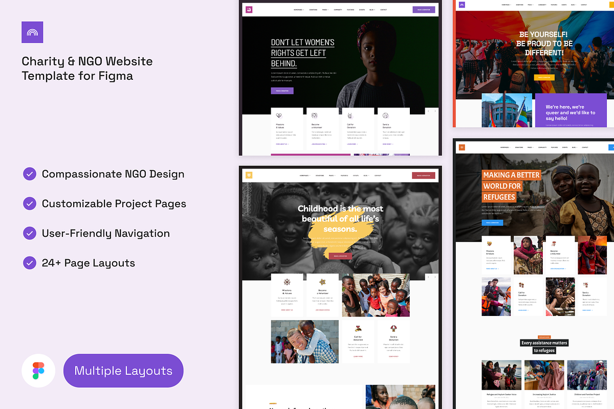 Rights - Charity & NGO Template, an UI Kit Template by YoArts (Photo 1 of 4)