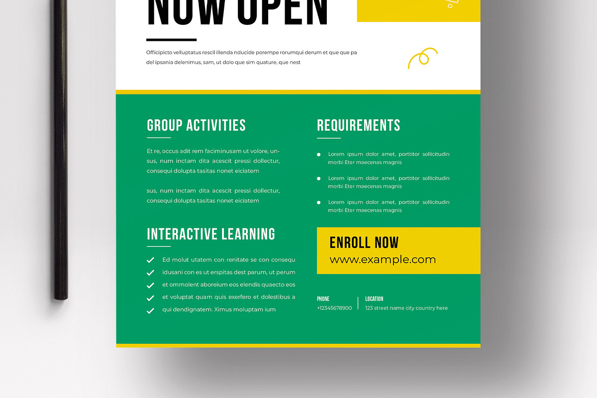 School Addmission Flyer Design, a Flyer Template by MightyDesign (Photo 5 of 8)