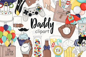 Fathers Day Clipart | Dad Planner, an Object Illustration by GlamArtZhanna