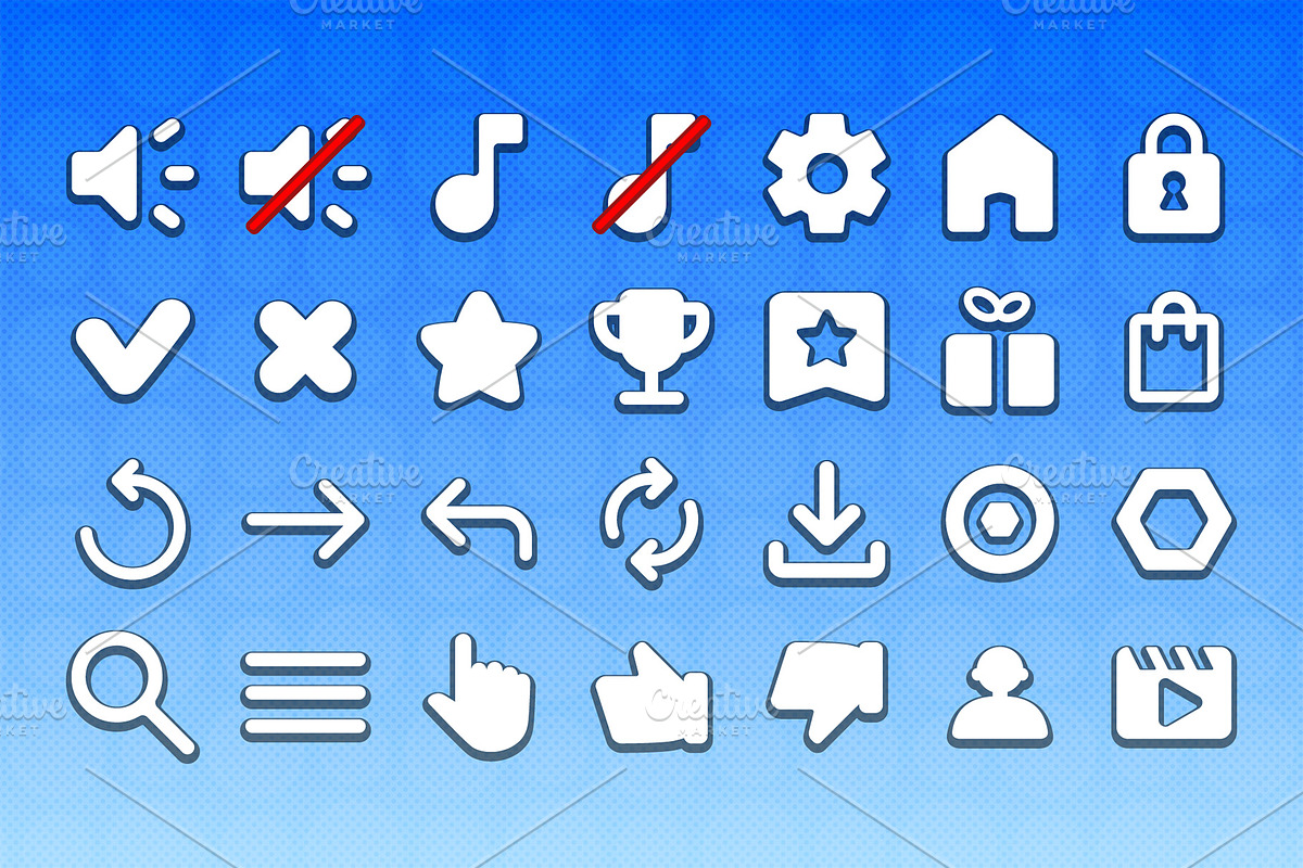 Game UI pack for mobile casual game, an UI Kit Template by KartInnka (Photo 8 of 18)