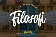 Filosofi - Stylish Handwriting Font, a Script Font by Saxofont (Thumbnail 1 of 10)