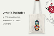 Russian doll. Matryoshka, a Decorative Illustration by Irina Ostapenko (Thumbnail 2 of 8)