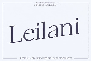 Leilani - Hand Drawn Elegant Serif