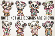 Black History Month Panda Clipart, an Illustration by RobertsArt (Thumbnail 4 of 5)