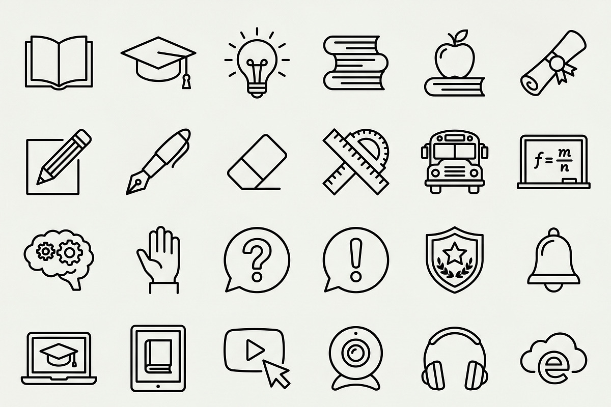 Bundle Online Learning Outline Icons, an Outline Icon by adenpinkstore (Photo 13 of 23)