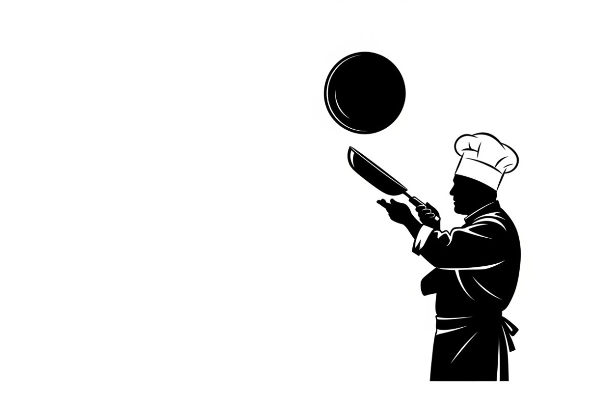High-quality chef cooking silhouette, an Illustration by Amazin_art (Photo 12 of 31)