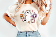 Boo Halloween Png, Ghost Floral png, an Illustration by Watercolor design (Thumbnail 3 of 3)