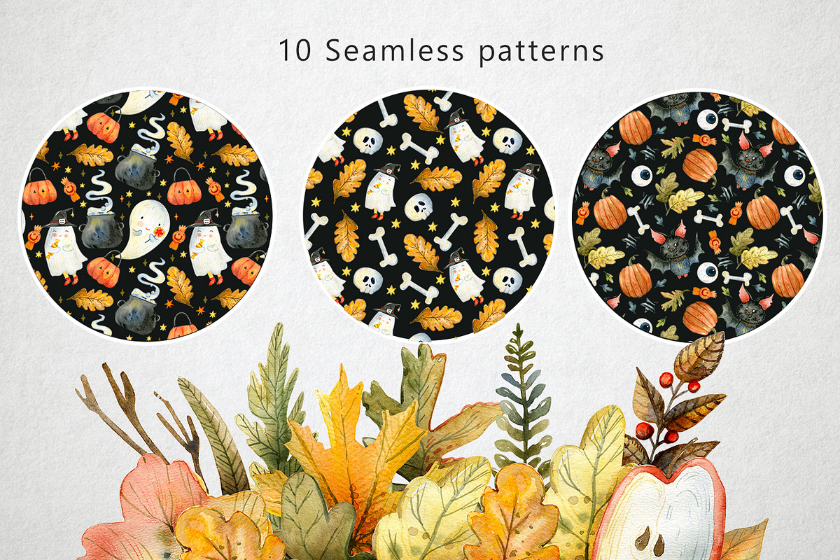 Magic Halloween Watercolor Set, an Object Illustration by annasokol_ (Photo 5 of 8)
