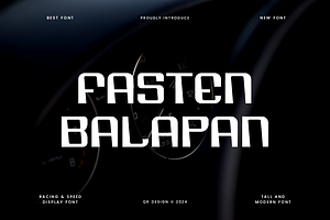 Fasten Balapan - Speed & Racing Font, a Sans Serif Font by QR Design Studio