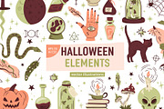 Doodle halloween elements, a Decorative Illustration by GreenSky (Thumbnail 1 of 3)