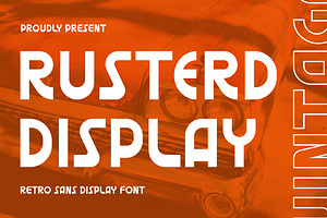 Rusterd  Retro Sans Font, a Sans Serif Font by AQR Studio