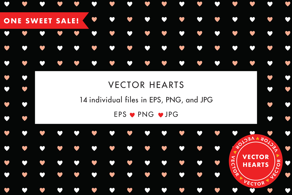 Valentine's Day - 14 Vector Hearts, a Pattern Graphic by Carolyn Packard Design (Photo 1 of 5)